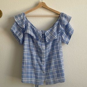 City Chic “Check Me Out” Top - Size 18/M
